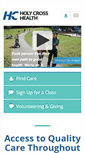 Mobile Screenshot of holycrosshealth.org